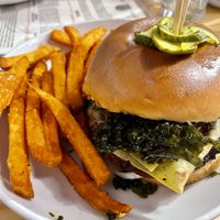 BEET & CHARD TO A CRISP BURGER  at Boxcar in Atlanta