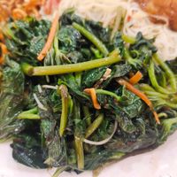 Sweet potato leaves like it at Shi Man Lou 食满楼 - Punggol in Northeast Singapore