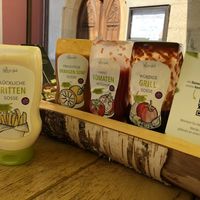 Vegan sauces  at Hans im Glück in Amberg