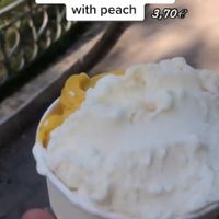 Mango Sorbet and Yogurt with Peaches at Solo Gelato in Glyfada