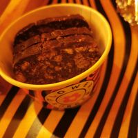 Chocolate salami at Flower Burger in Florence