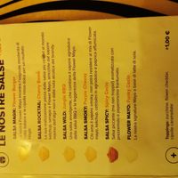 The meny at Flower Burger in Florence