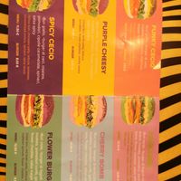 The menu at Flower Burger in Florence