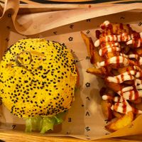 Spicy burger  at Flower Burger in Florence