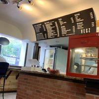 The front counter, some bar seating facing the window. at VEGZ in Washington
