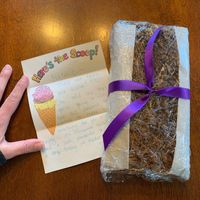 A thoughtful and generous extra from Pearl - also super delicious! at Moonflower Bakery in Dublin