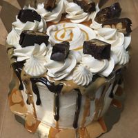 Peanut, chocolate, caramel cake at Moonflower Bakery in Dublin