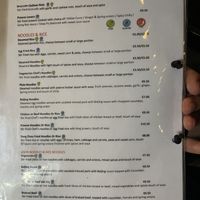 Menu at Sesame in Valletta