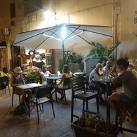 Outside seating at Sesame in Valletta
