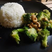 This broccoli alone cost €6.80!!! Rice not included at Sesame in Valletta