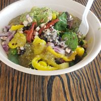 Awesome place with vegan bowls, wraps and salads! They do have meat and dairy for those who like that too. at Durant Station in Durant