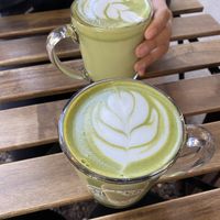 Matcha latte  at Café Vegetal in Mexico City