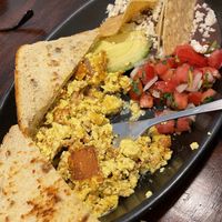 Tofu revuelto  at Café Vegetal in Mexico City