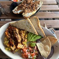 Molletes and scramble #Veganuary at Café Vegetal in Mexico City