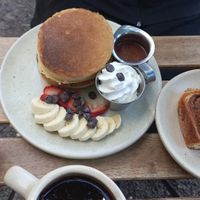 Paquete Hotcakes at Café Vegetal in Mexico City