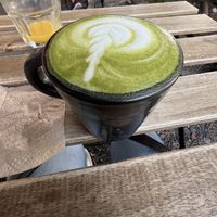 Matcha latte  at Café Vegetal in Mexico City