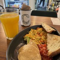 Scrambles tofu was bomb!   at Café Vegetal in Mexico City