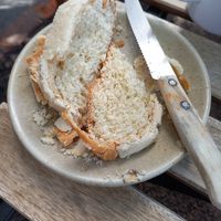 Unfortunately super dry Vanilla Concha at Café Vegetal in Mexico City