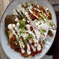 Chipotle chilaquiles at Café Vegetal in Mexico City