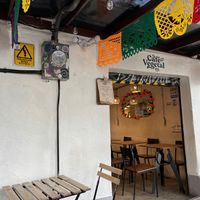 Entrance at Café Vegetal in Mexico City