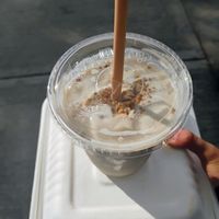 smoothie apple pie at Café Vegetal in Mexico City