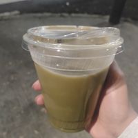 Flower matcha at Café Vegetal in Mexico City