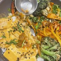 Tofu en salsa de cacahuate   at Café Vegetal in Mexico City