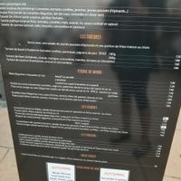 Menu at Les Mets d'Alice in Seignosse