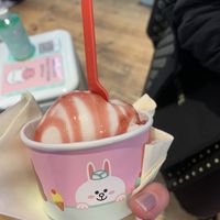 lychee flavour with raspberry sauce   at ARTBOX in Brighton