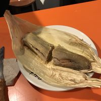 Guava Tomale, so good. at Gold Taco in Mexico City