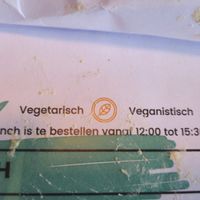 The leaves are vegetarian and the stamp is vegan at Rapa Nui in Zandvoort