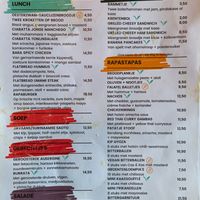 Menu in May 2025 at Rapa Nui in Zandvoort