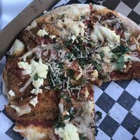 Vegan eggplant pizza  at 3 Brothers of Rockville Center in Rockville Centre