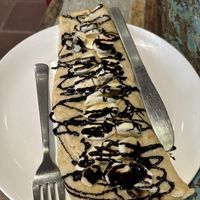 Vegan chocolate banana pancakes  at Sam's Art Cafe in Jodhpur