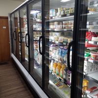 Part of the refrigerator and freezer section. Lots of vegan options! at Orleans Whole Foods Store in Orleans
