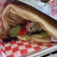 Falafel wrap  at Cosmic Veggies in Anacortes