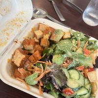 Forgot to take the pic before tossing! The tofu banh mi salad. So good!  at Cosmic Veggies in Anacortes