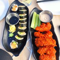 Sushi and buffalo wings at Eden in Dana Point