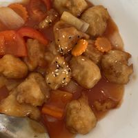 Orange chicken  at Eden in Dana Point