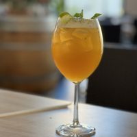 Mint tea lemonade   at Eden in Dana Point