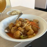 Orange chicken   at Eden in Dana Point