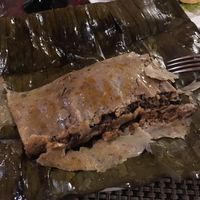 Mushroom tamal at La Casa del Pan in San Cristobal De Las Casas