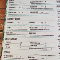 Menu at Sugar Rabbit Kaffé in Albufeira