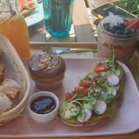 Avocado Sunshine (brunch option) at Sugar Rabbit Kaffé in Albufeira