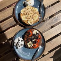 Pea-bananuts and notella pancakes   at Sugar Rabbit Kaffé in Albufeira