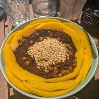 Beetroot noodle salad (that mango was amazing) at Sugar Rabbit Kaffé in Albufeira