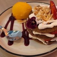 Cocoberry Pancakes with icecream at Sugar Rabbit Kaffé in Albufeira