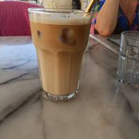 Iced latte at Sugar Rabbit Kaffé in Albufeira