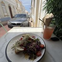 Pesto & Ricotta Open Toast  at Sugar Rabbit Kaffé in Albufeira