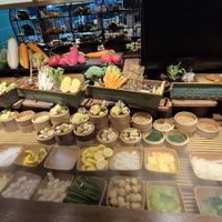 Veggies for the hotpot at Yangege 焱格格蔬食料理火锅 in Shanghai